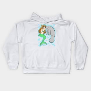 Mermaid and Manatee Kids Hoodie